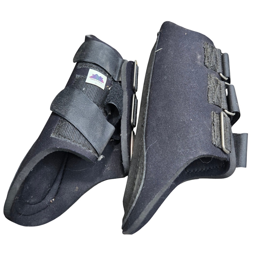 Toklat Originals Neoprene Splint Boots Horse Leg Guards Black Large Pair Vintage
